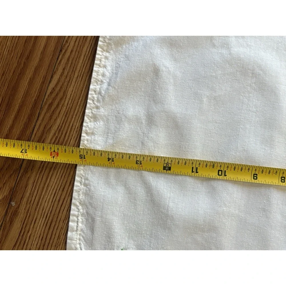 Vintage Candlewick Tablecloth w Eyelet Lace & 5 Placemats/Napkins Holiday Candle
